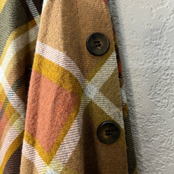 Connected Apparel Brown Burnt Orange Plaid Winter Fall Dress Casual Classic - Picture 5 of 6